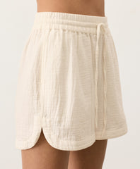 Organic Coastal Double Gauze Curved Hem Short