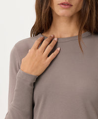 Organic Perfect Rib Crewneck Long Sleeve Tee
