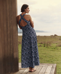 Organic Fit & Flare Open Back Maxi Dress