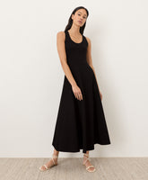 Organic Fit & Flare Open Back Maxi Dress