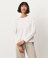 Organic Luxe Essential Crewneck Long Sleeve Tee