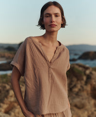 Organic Coastal Double Gauze Short Sleeve Popover