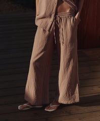 Organic Coastal Double Gauze Split Hem Pant