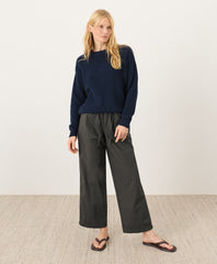 Organic Stretch Poplin Wide Leg Pant