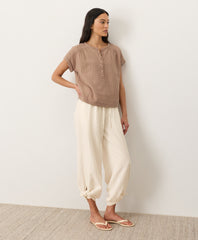 Organic Coastal Double Gauze Split Hem Pant