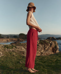 Organic Coastal Double Gauze Split Hem Pant