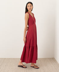 Organic Coastal Double Gauze Beach To Brunch Maxi Dress