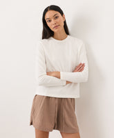 Organic Soft-Slub Essential Crewneck Long Sleeve Tee
