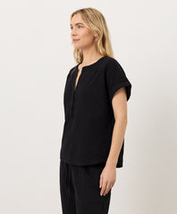 Organic Coastal Double Gauze Short Sleeve Popover