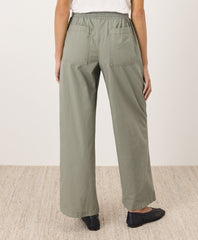 Organic Stretch Poplin Wide Leg Pant