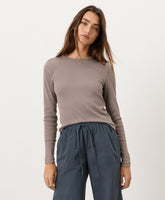 Organic Perfect Rib Crewneck Long Sleeve Tee