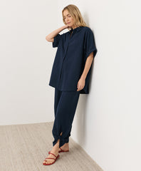 Organic Coastal Double Gauze Split Hem Pant