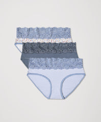 Organic Lace Waist Brief 3-Pack