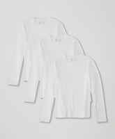 Organic Cool Stretch Long Sleeve Crew Undershirt 3-Pack