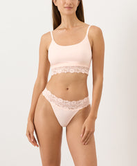 Organic Lace Waist Thong 3-Pack