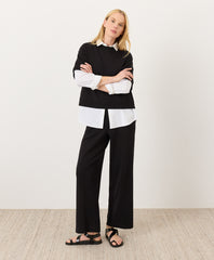 Organic Airplane Pintuck Wide Leg Pant