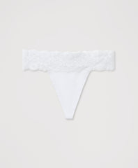 Organic Lace Waist Thong