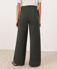 Organic Stretch Twill Wide Leg Pant