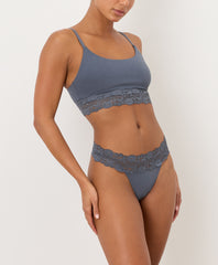 Organic Lace Waist Thong 3-Pack