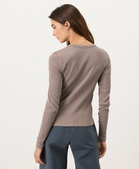 Organic Perfect Rib Crewneck Long Sleeve Tee