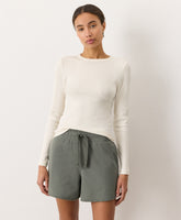 Organic Perfect Rib Crewneck Long Sleeve Tee