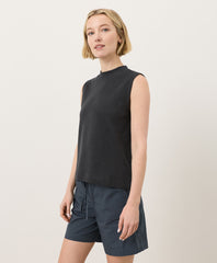 Organic Airplane Mock Neck Shell
