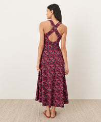 Organic Fit & Flare Open Back Maxi Dress