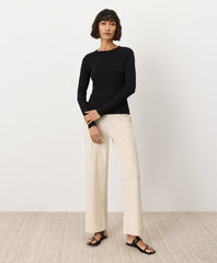 Organic Perfect Rib Crewneck Long Sleeve Tee