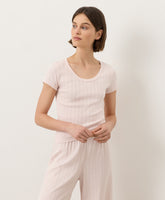 Organic Pointelle Scoop Neck Tee