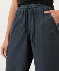 Organic Stretch Poplin Wide Leg Pant