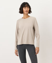 Organic Luxe Essential Crewneck Long Sleeve Tee