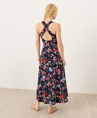 Organic Fit & Flare Open Back Maxi Dress