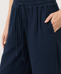 Organic Coastal Double Gauze Split Hem Pant