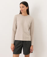 Organic Soft-Slub Essential Crewneck Long Sleeve Tee