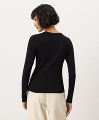 Organic Perfect Rib Crewneck Long Sleeve Tee