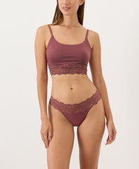 Organic Lace Waist Thong 3-Pack