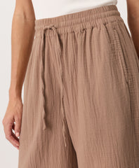 Organic Coastal Double Gauze Split Hem Pant