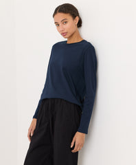 Organic Softspun Essential Crewneck Long Sleeve Tee