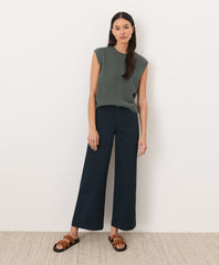 Organic Stretch Twill Wide Leg Pant