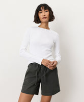 Organic Perfect Rib Crewneck Long Sleeve Tee