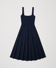 Organic Fit & Flare Square Neck Dress