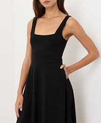 Organic Fit & Flare Square Neck Dress