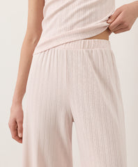 Organic Pointelle Wide Leg Pant