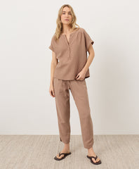 Organic Coastal Double Gauze Tapered Pull-On Pant