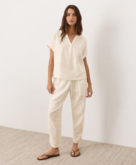 Organic Coastal Double Gauze Tapered Pull-On Pant