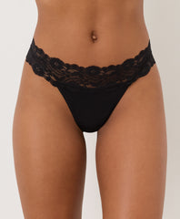 Organic Lace Waist Thong 3-Pack