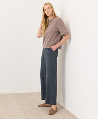Organic Airplane Pintuck Wide Leg Pant