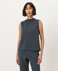 Organic Airplane Mock Neck Shell