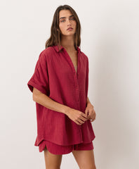Organic Coastal Double Gauze Oversized Shirt