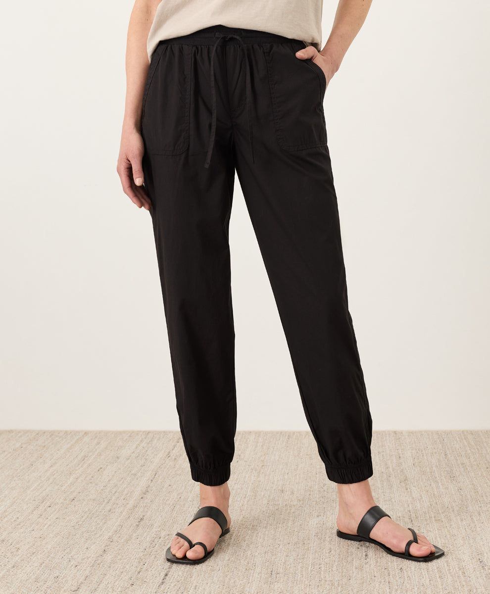 Organic Stretch Poplin Jogger